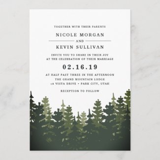 Tall Pines Wedding Invitation