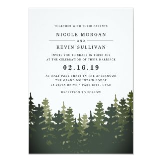 Pine Tree Wedding Invitations
