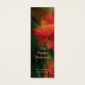 Tall Poppies Art Bookmark (Back)