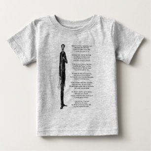 Tall President Abraham Lincoln Cute Vintage Rhyme Baby T-Shirt