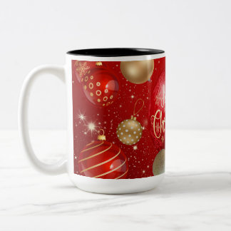 Tall Red Christmas Mug
