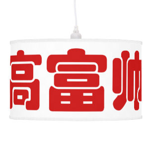 Tall, Rich & Handsome 高富帅 Chinese Hanzi MEME Ceiling Lamp