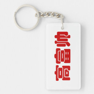 Tall, Rich & Handsome 高富帅 Chinese Hanzi MEME Keychain
