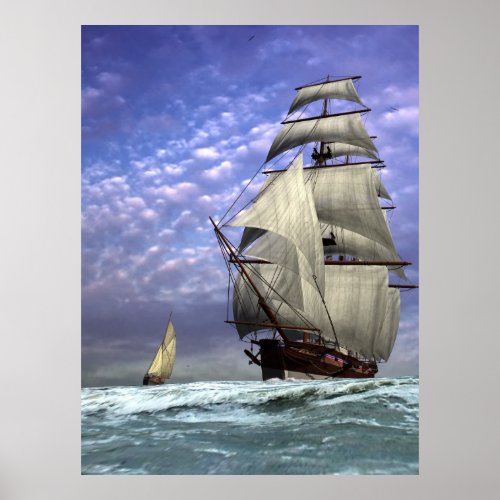 Tall Ship and Ketch Poster