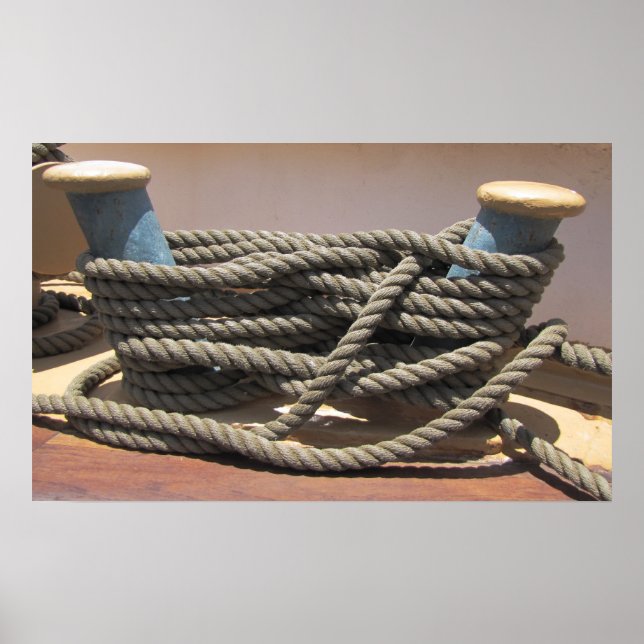 Tall Ship Bollard w Rope Poster (Front)