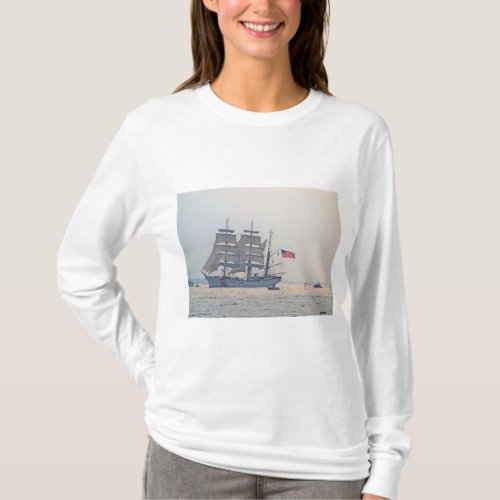 Tall Ship Clipper ship Sail US Coast Guard T_Shirt