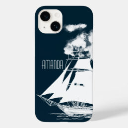 Tall Ship &amp; Clouds Nautical Case-Mate iPhone 14 Case