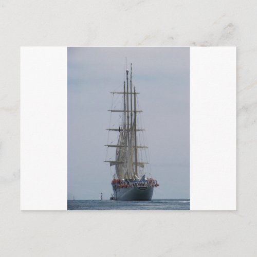 Tall Ship Entering The Open Sea Postcard