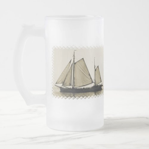 Tall Ship  Frosted Beer Mug