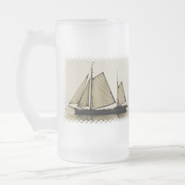Tall Ship  Frosted Beer Mug (Left)
