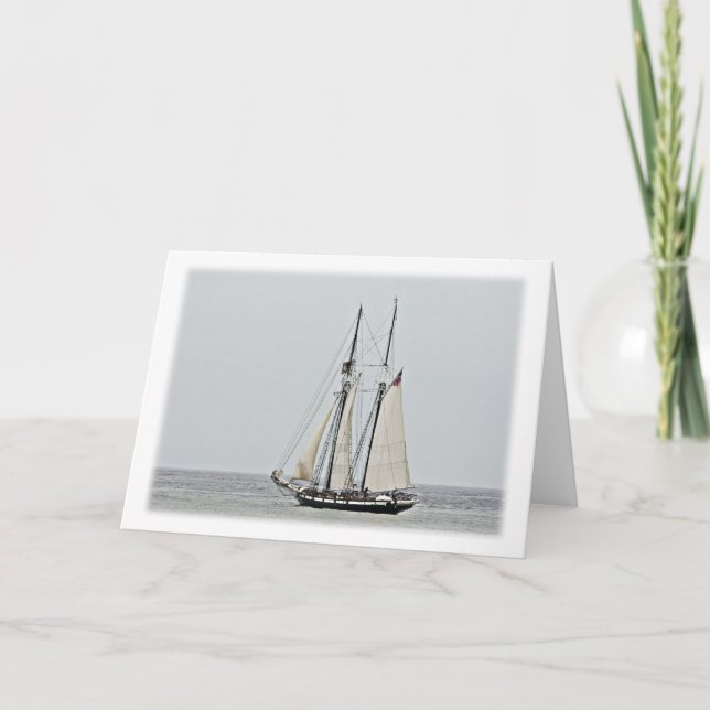 Tall ship greeting card (Front)