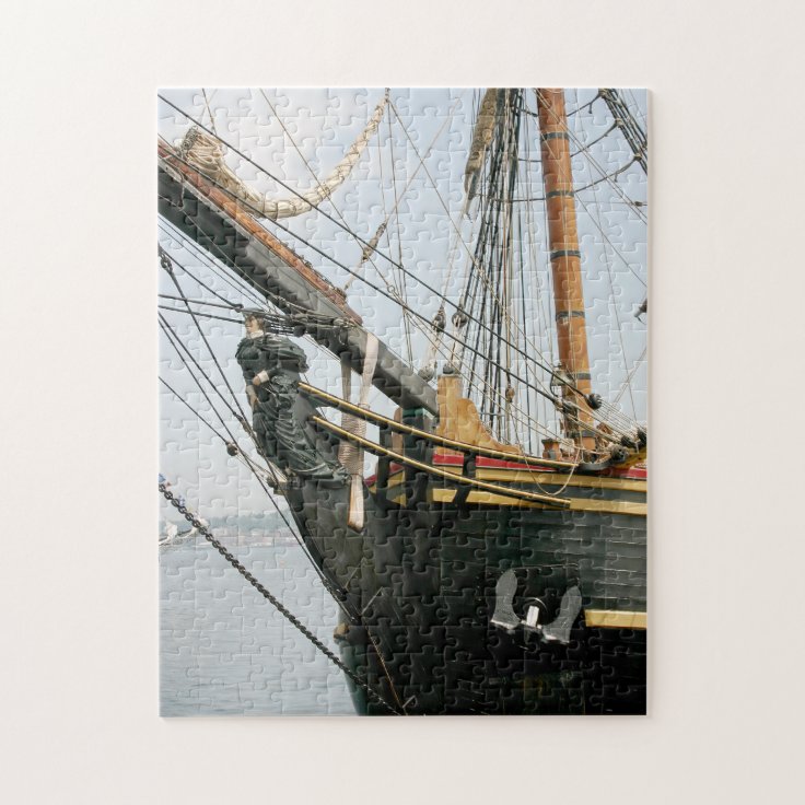 Tall Ship HMS Bounty Figurehead Photo Jigsaw Puzzle | Zazzle