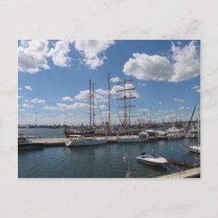 Tall Ship In The Port Of Varna Postcard