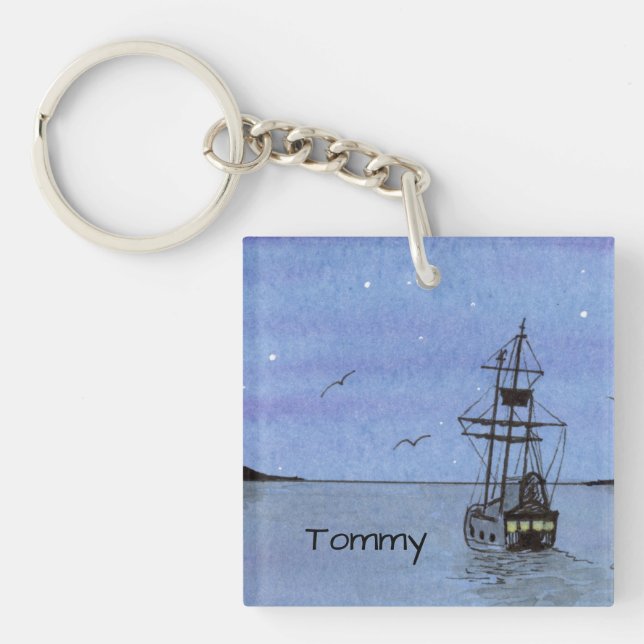 Tall Ship Keychain (Front)