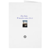 Tall Ship on water sailing boat Dunrobin studios Cards (Back)