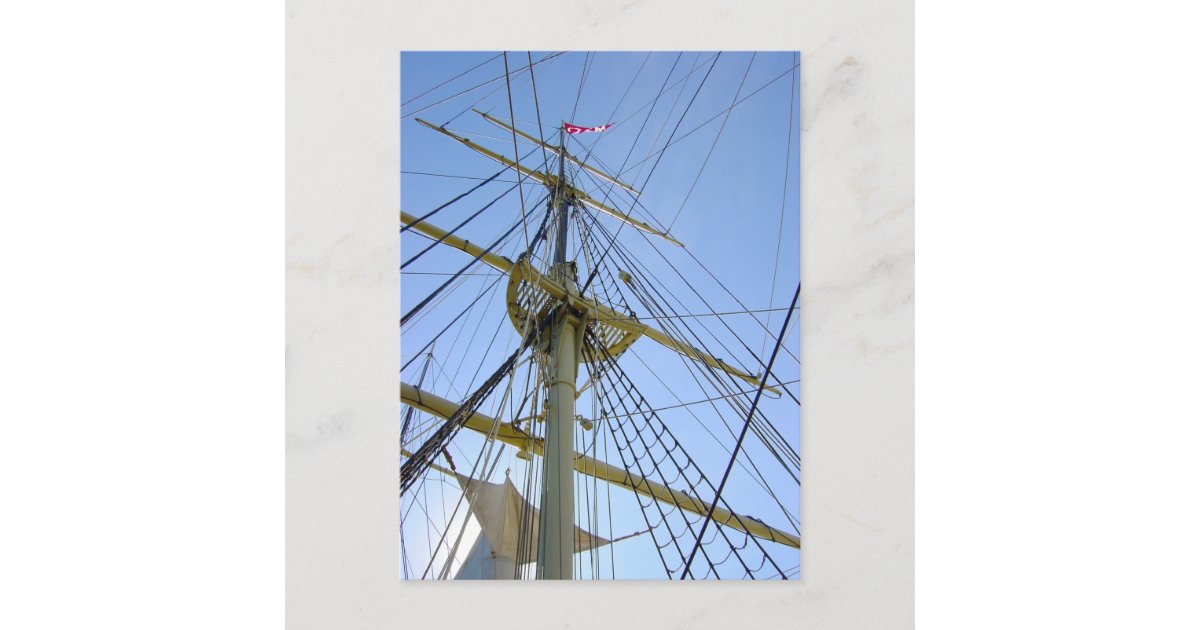 Tall Ship Rigging Postcard | Zazzle