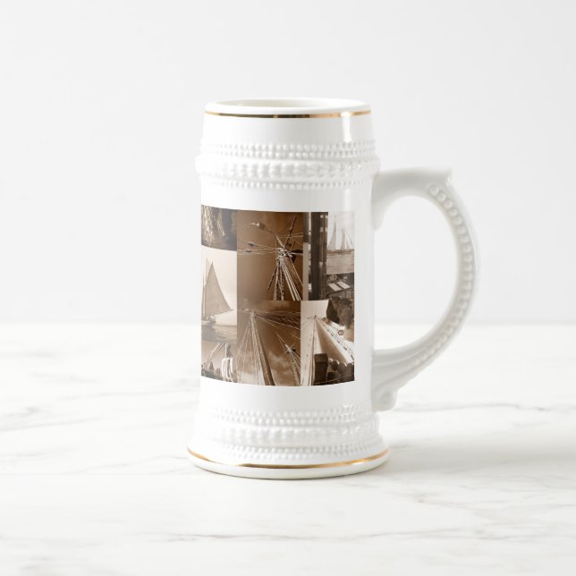 Tall Ship Sailing Beer Stein (Right)