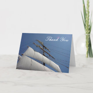 Tall Ship Sails Thank You Note Card