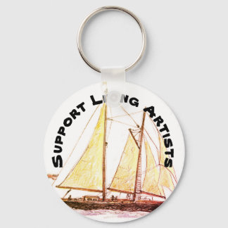 Tall Ship - Support Living Artists Keychain
