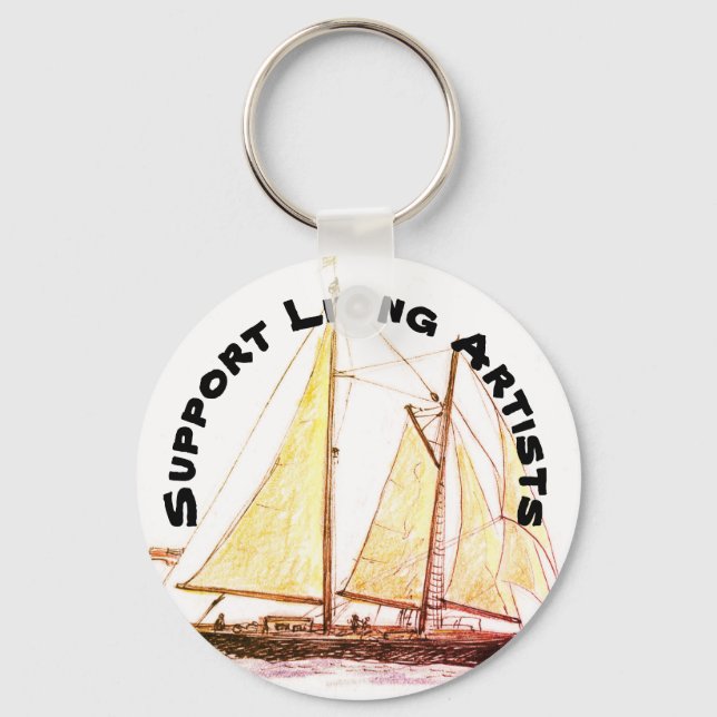 Tall Ship - Support Living Artists Keychain (Front)