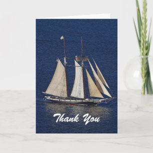 Tall Ship Thank You Note Card