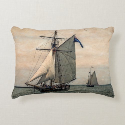 Tall Ships Festival Digitally Altered Decorative Pillow