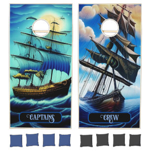 Tall Ships Nautical Cornhole Set