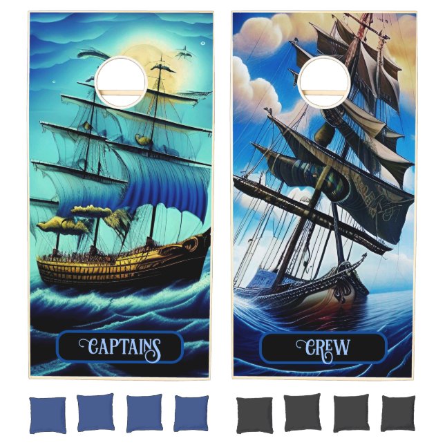Tall Ships Nautical Cornhole Set (Set)