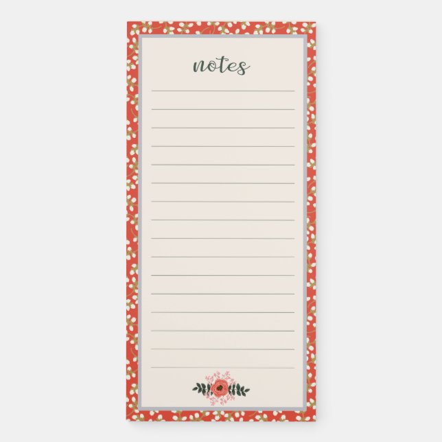 Tall Skinny Notepad To Do List Grocery Notes (Front)