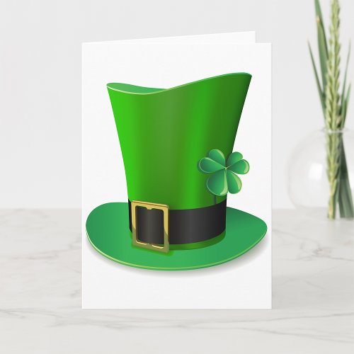 Tall St Patricks Day Hat Greeting Cards