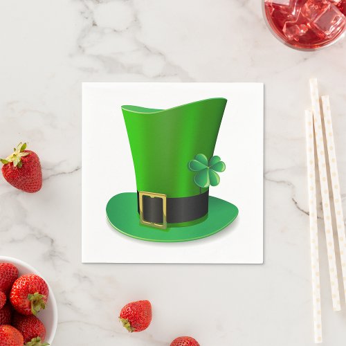 Tall St Patricks Day Hat Paper Napkins