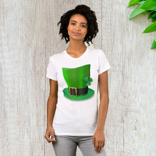 Tall St Patricks Day Hat Womens T-Shirt