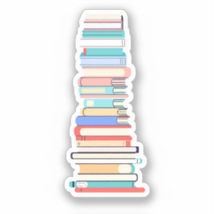 Tall Stack of Books Sticker