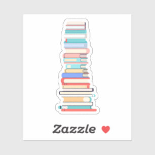 Tall Stack of Books Sticker