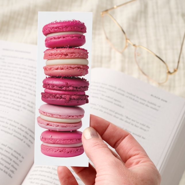 Tall Stack Pink French Macaroons Bookmarks (Hand)