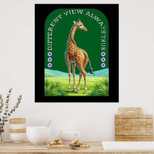 tall standing giraffe poster