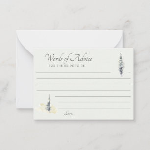 Tall Timber Watercolor Evergreen Trees Wedding Advice Card