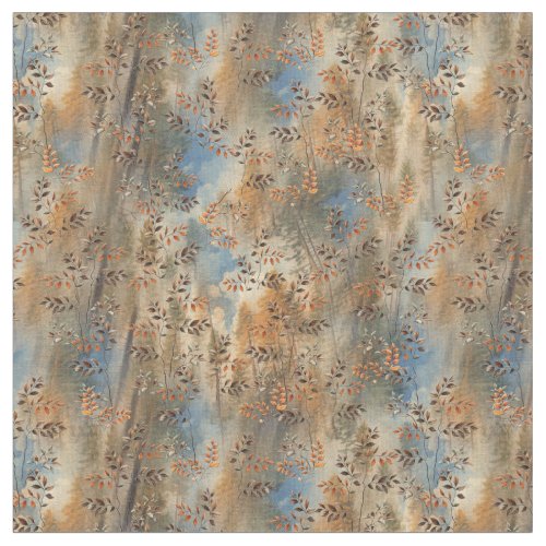 Tall trees the Leaves of Autumn  Blue_Birds Fabric