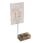 Tall trees, the Leaves of Autumn &amp; Blue-Birds Place Card Holder