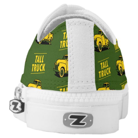 Tall Truck Apparel Classic Low Tops (Green) (Left Shoe Back)