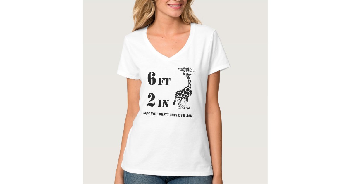 Tall Womens T-Shirt Giraffe 6'2