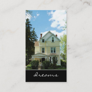 Tall Yellow Real Estate House Business Card