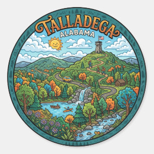 Talladega National Forest Alabama Classic Round Sticker