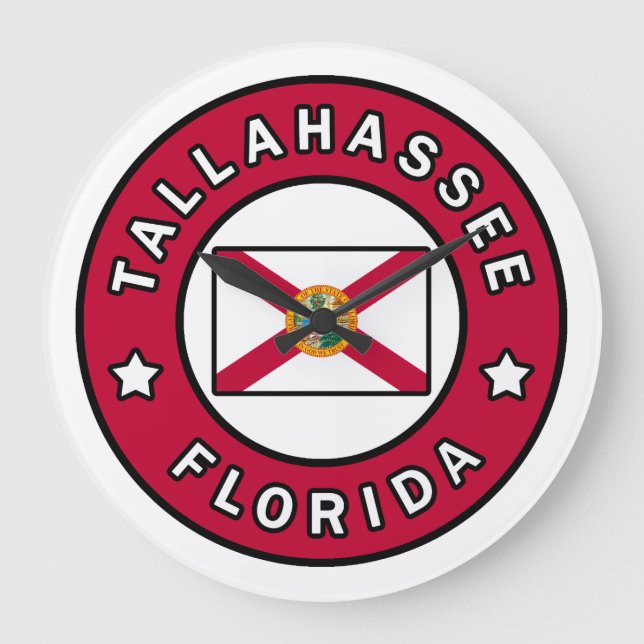 Tallahassee Florida Large Clock (Front)