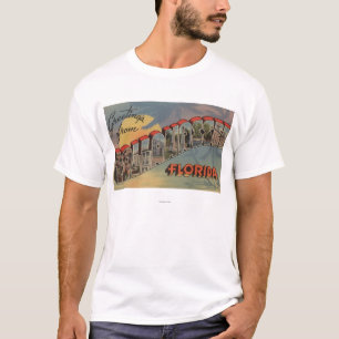 Tallahassee, Florida - Large Letter Scenes T-Shirt