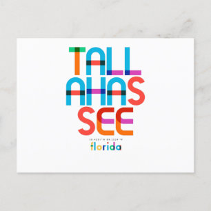 Tallahassee Florida Mid Century, Pop Art, Postcard