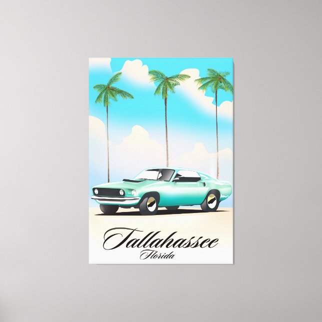 Tallahassee Florida Travel poster. Canvas Print (Front)