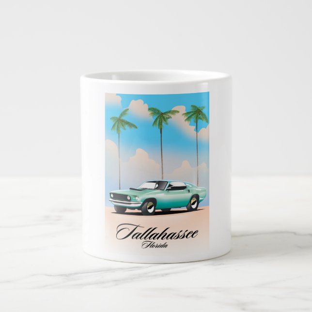 Tallahassee Florida Travel poster. Giant Coffee Mug (Front)