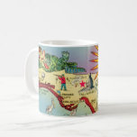 Tallahassee Panhandle Florida Mug<br><div class="desc">This fabulous vintage, illustrated map of Florida makes a great mug!
What a great housewarming gift or to stock a beach rental in Florida.</div>