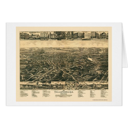 Tallapoosa GA Panoramic Map _ 1892